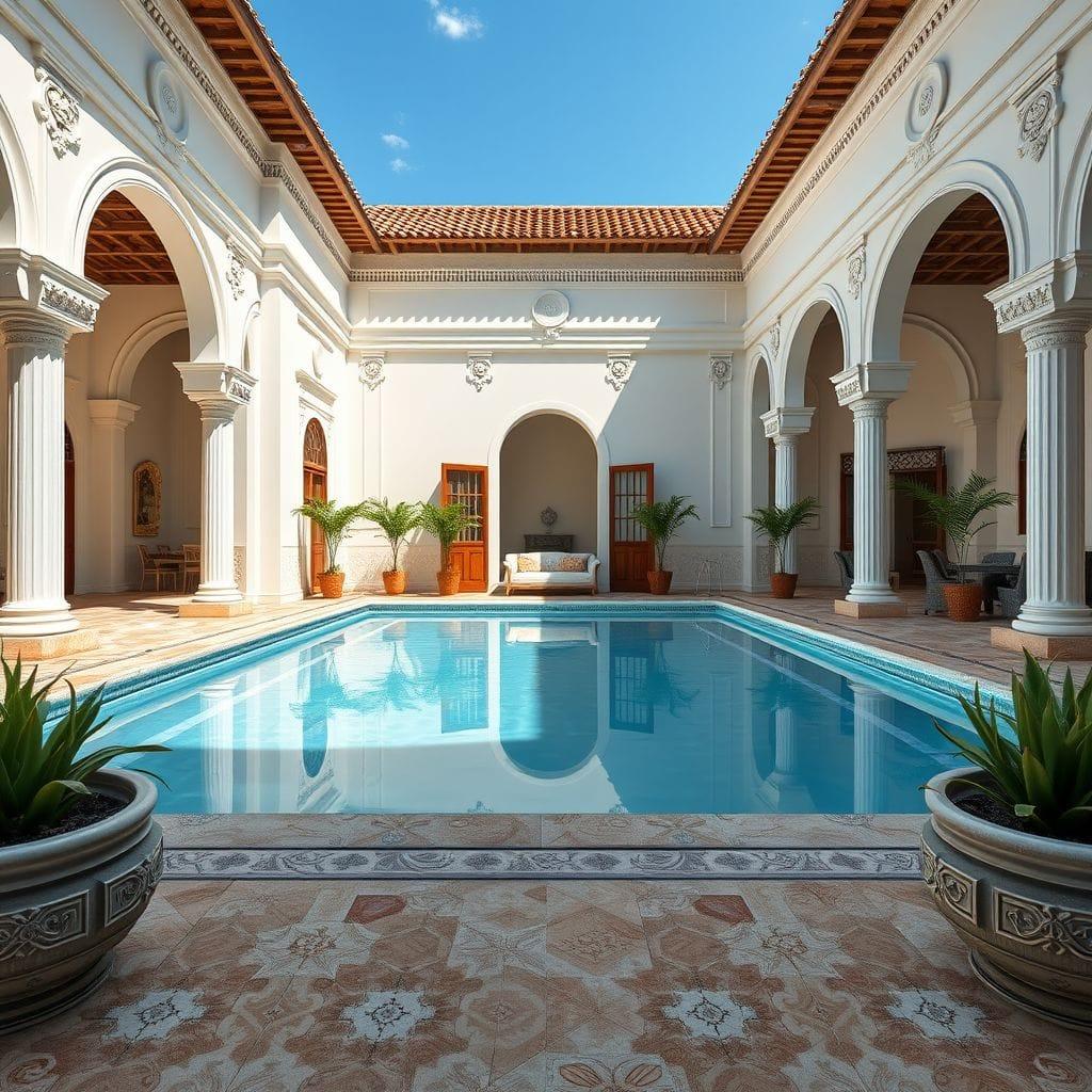Traditional Outdoor Pool Area design example 4