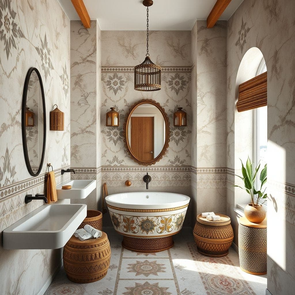Tribal Bathroom design example 1