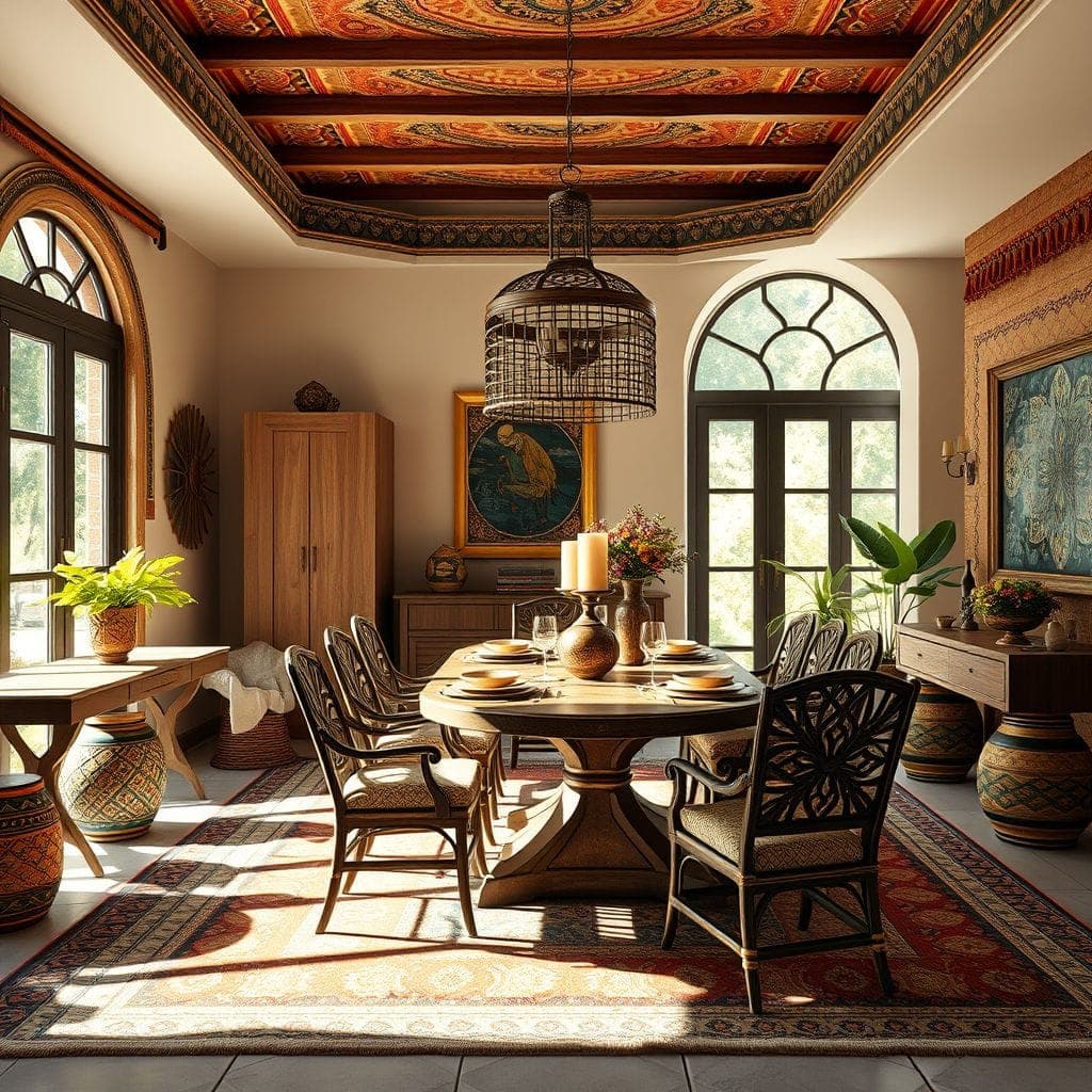 Tribal Dining Room design example 3