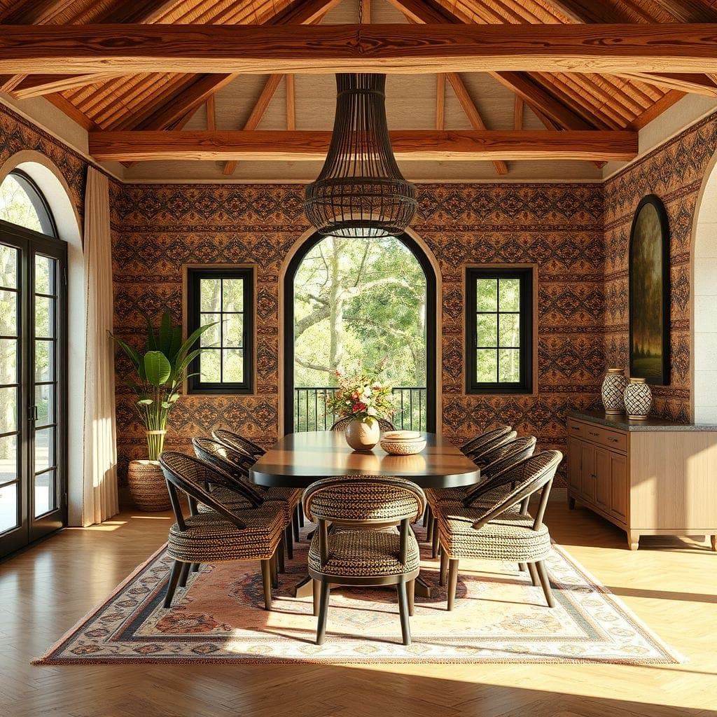 Tribal Dining Room design example 4