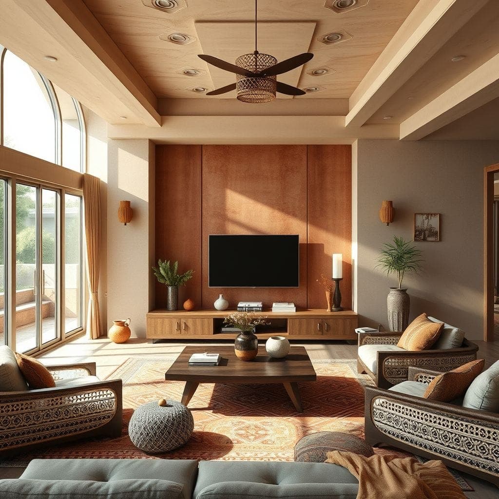 Tribal Entertainment Room design example 4