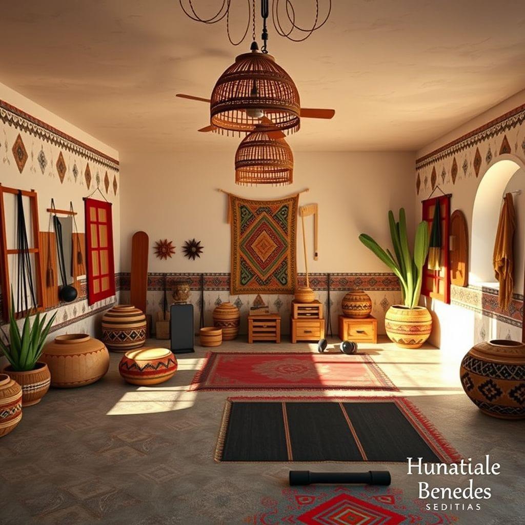 Tribal Garage Gym design example 1