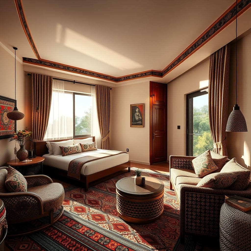 Tribal Hotel Room design example 2