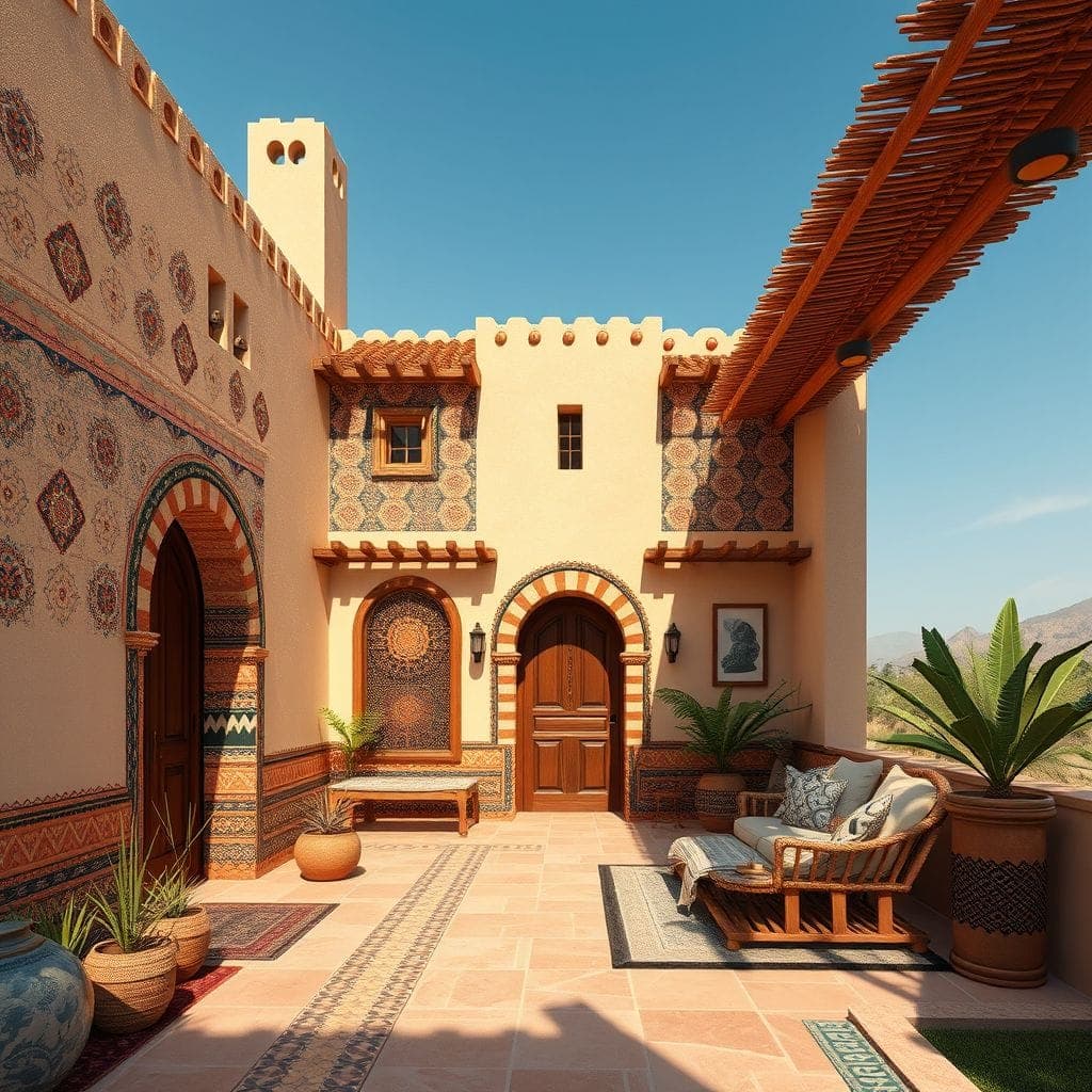 Tribal House Exterior design example 3