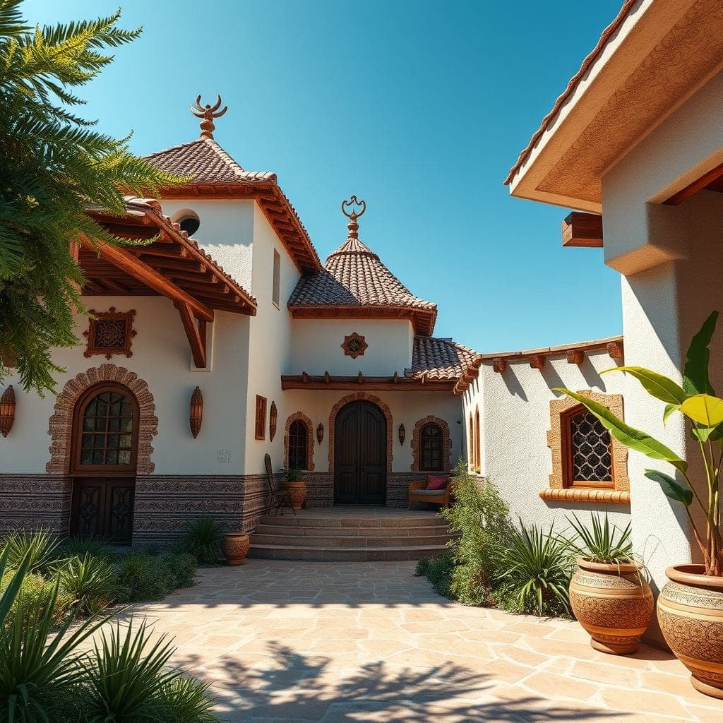 Tribal House Exterior design example 4