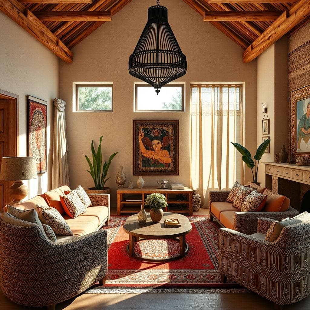 Tribal Living Room design example 1