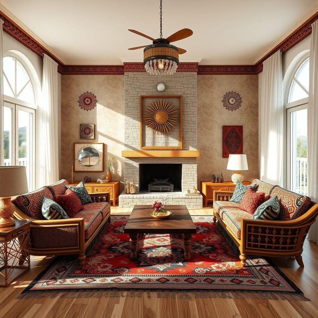 Tribal Living Room design example 3