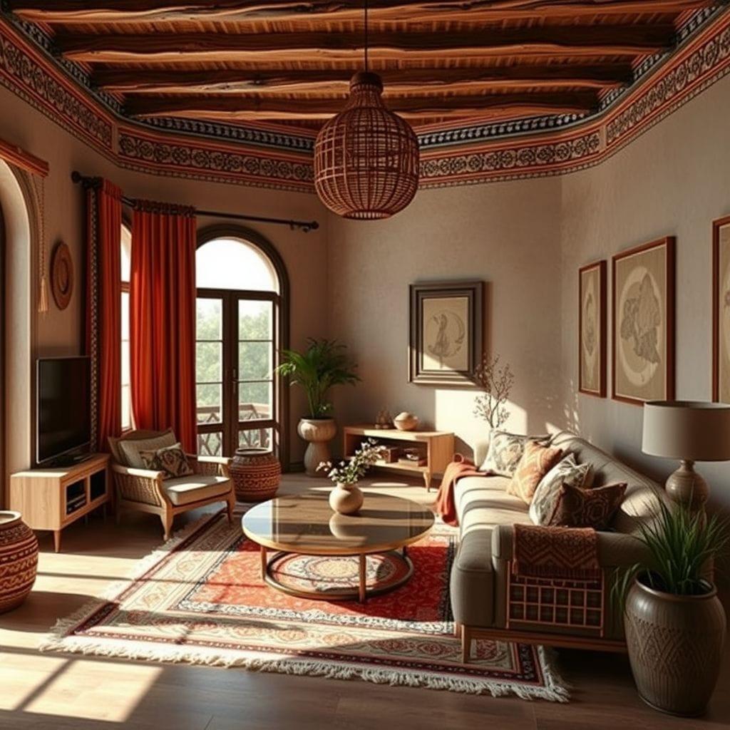 Tribal Living Room design example 4
