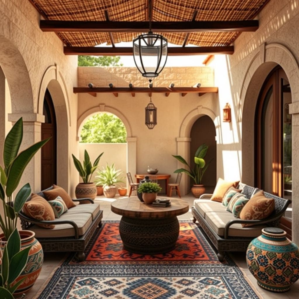 Tribal Outdoor Patio design example 4