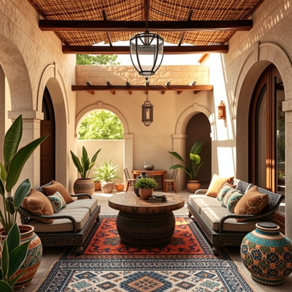 Tribal Outdoor Patio design example 4