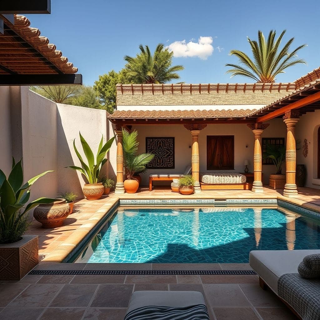 Tribal Outdoor Pool Area design example 3