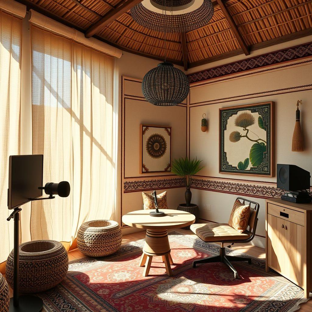 Tribal Podcast Studio design example 1