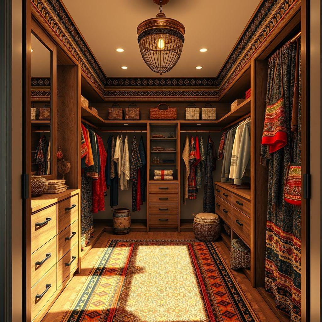 Tribal Walk-in Closet design example 4