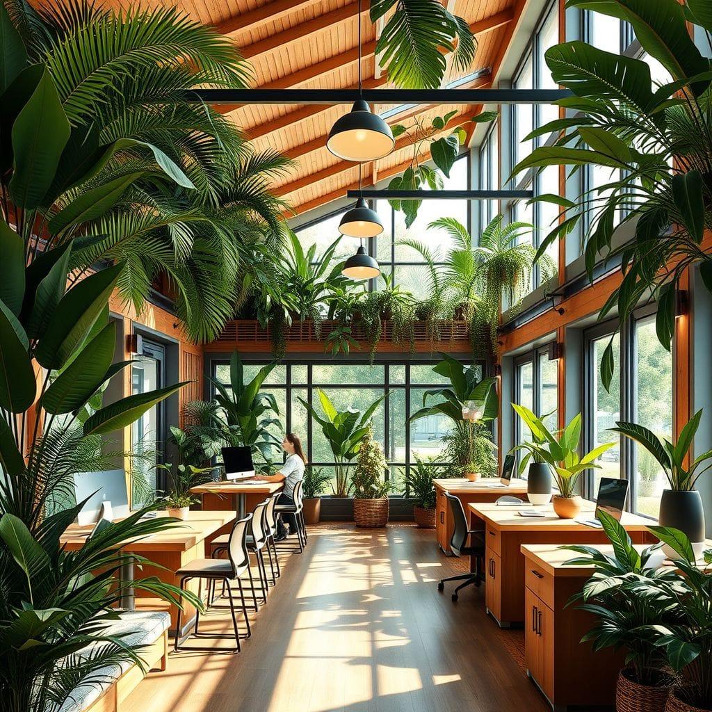 Tropical Coworking Space design example 1