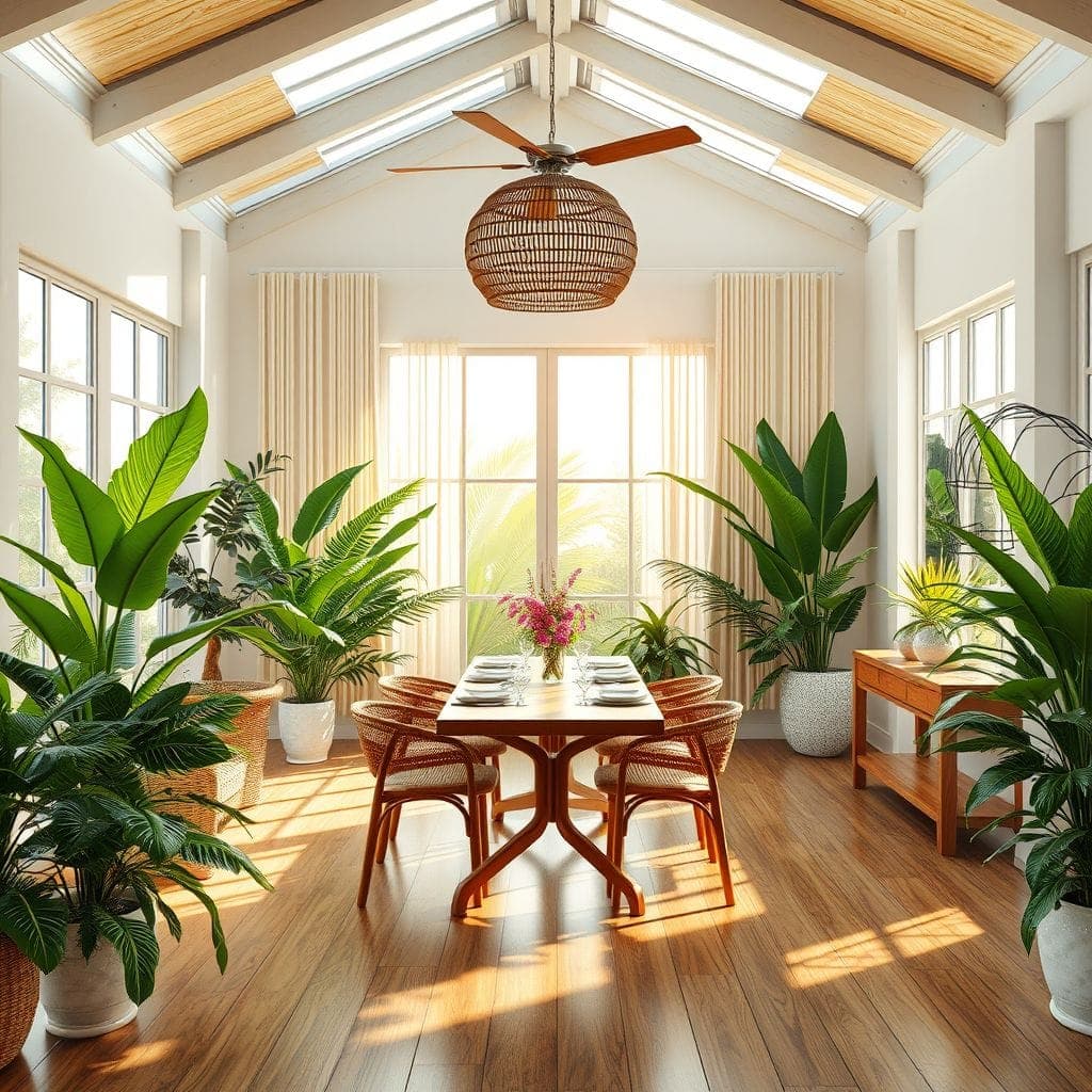 Tropical Dining Room design example 1