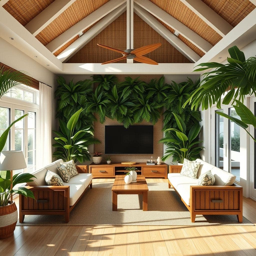 Tropical Entertainment Room design example 2