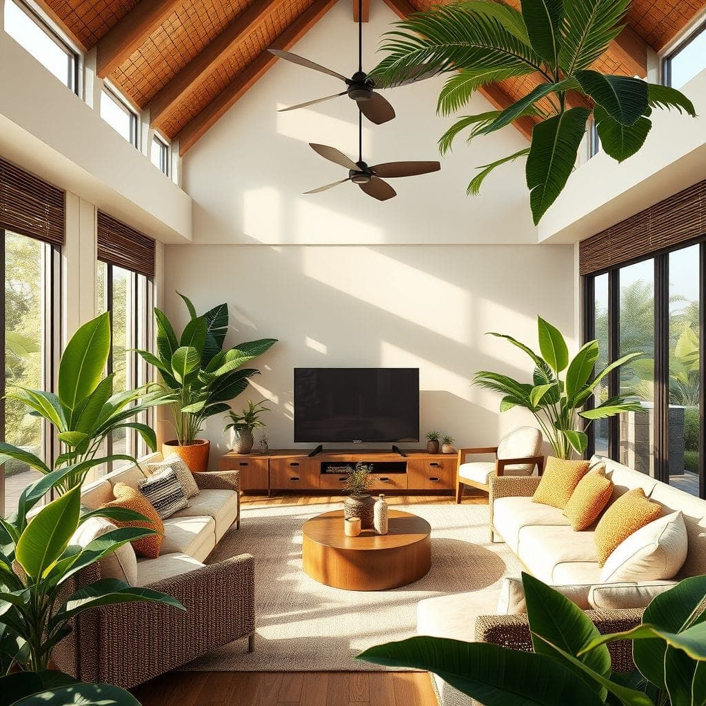 Tropical Entertainment Room design example 3