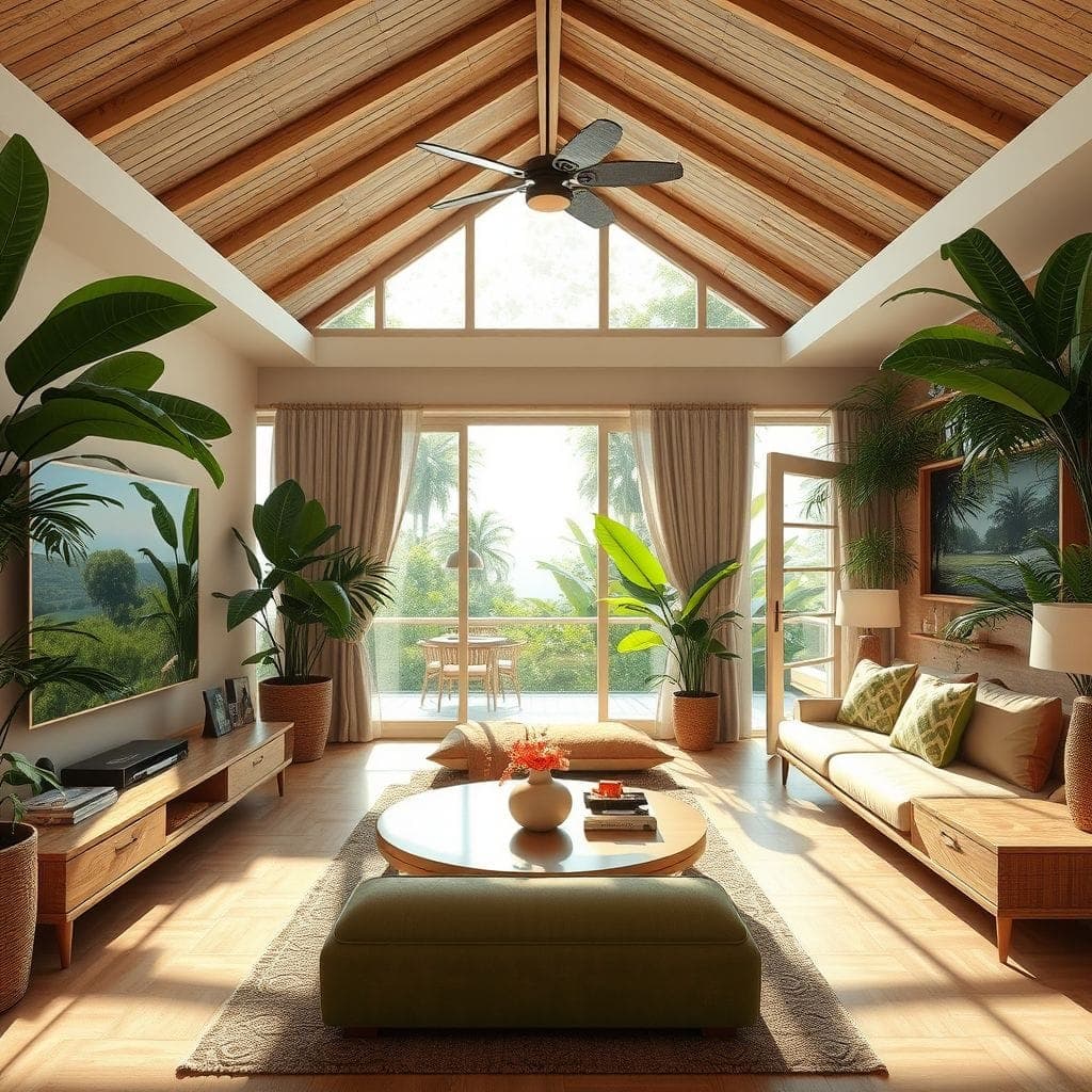 Tropical Entertainment Room design example 4