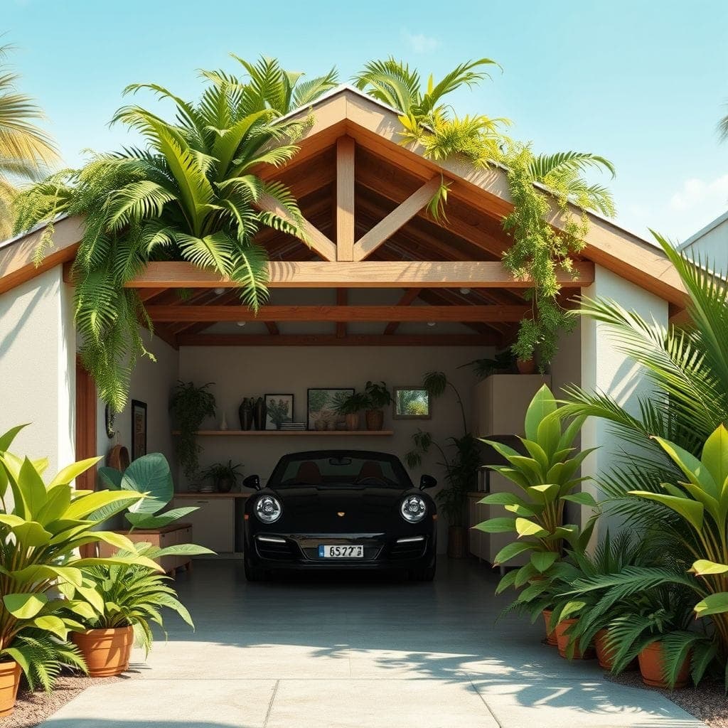 Tropical Garage design example 1