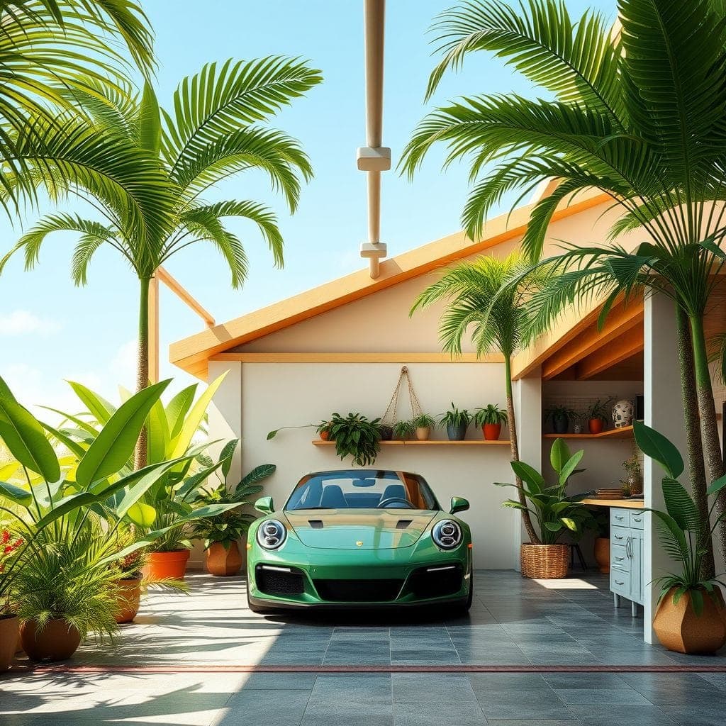Tropical Garage design example 4