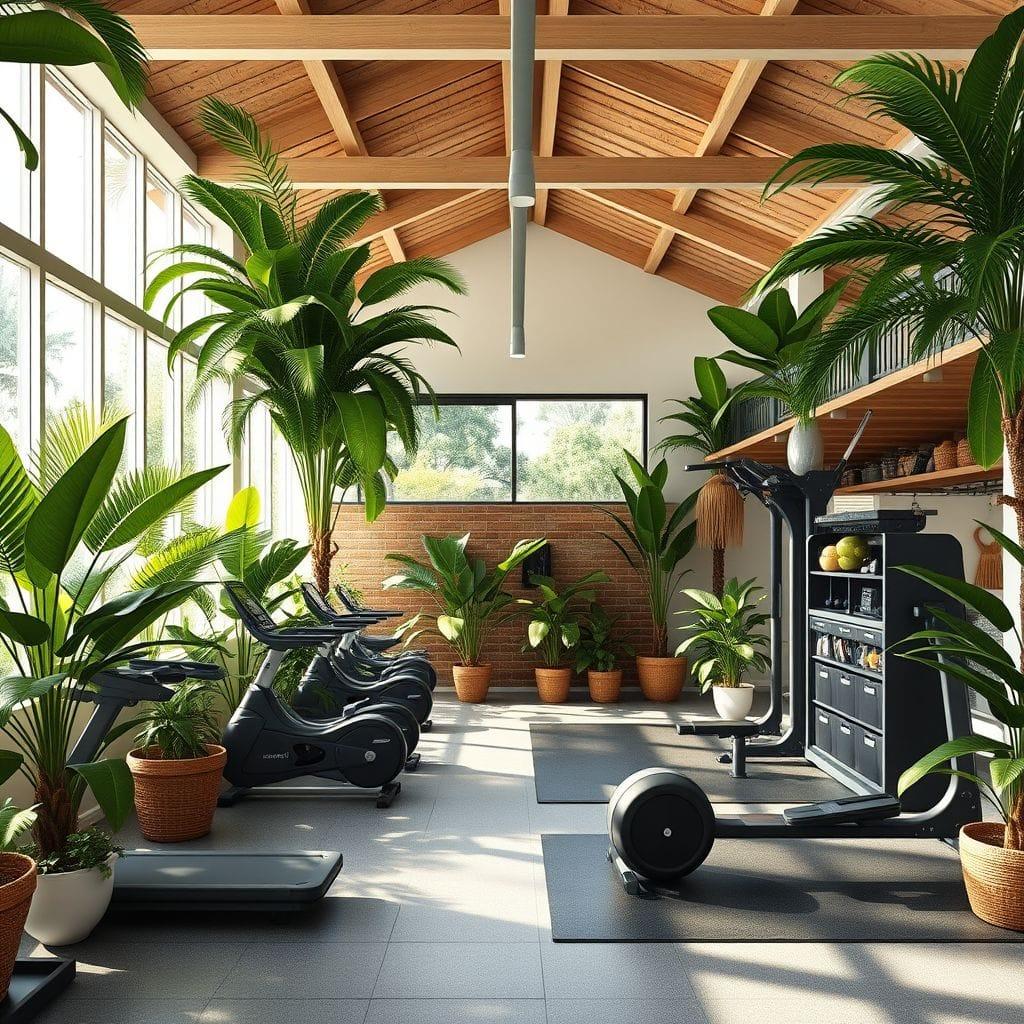Tropical Garage Gym design example 2
