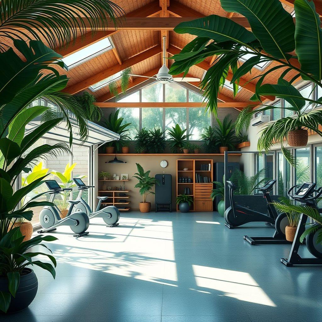 Tropical Garage Gym design example 3