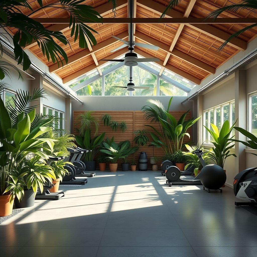 Tropical Garage Gym design example 4