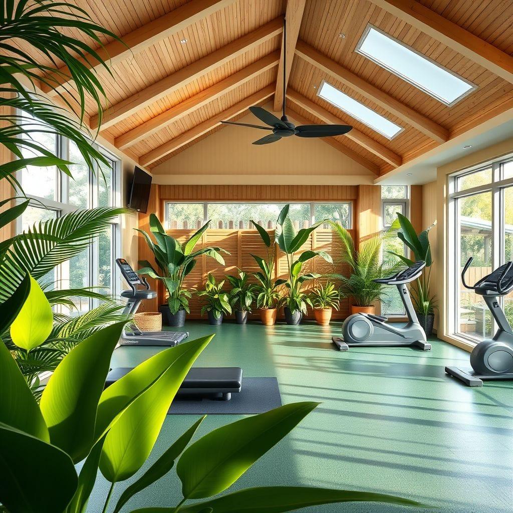 Tropical Home Gym design example 1
