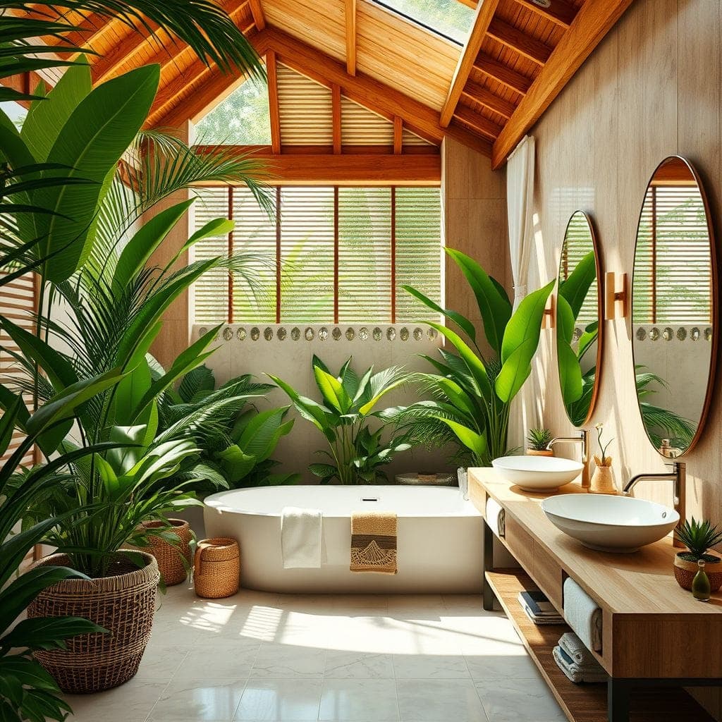 Tropical Hotel Bathroom design example 1