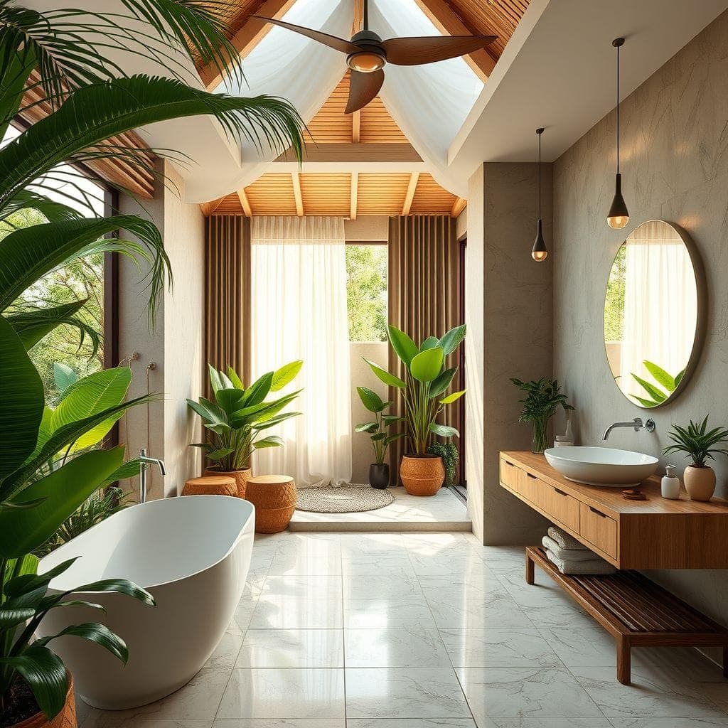 Tropical Hotel Bathroom design example 4