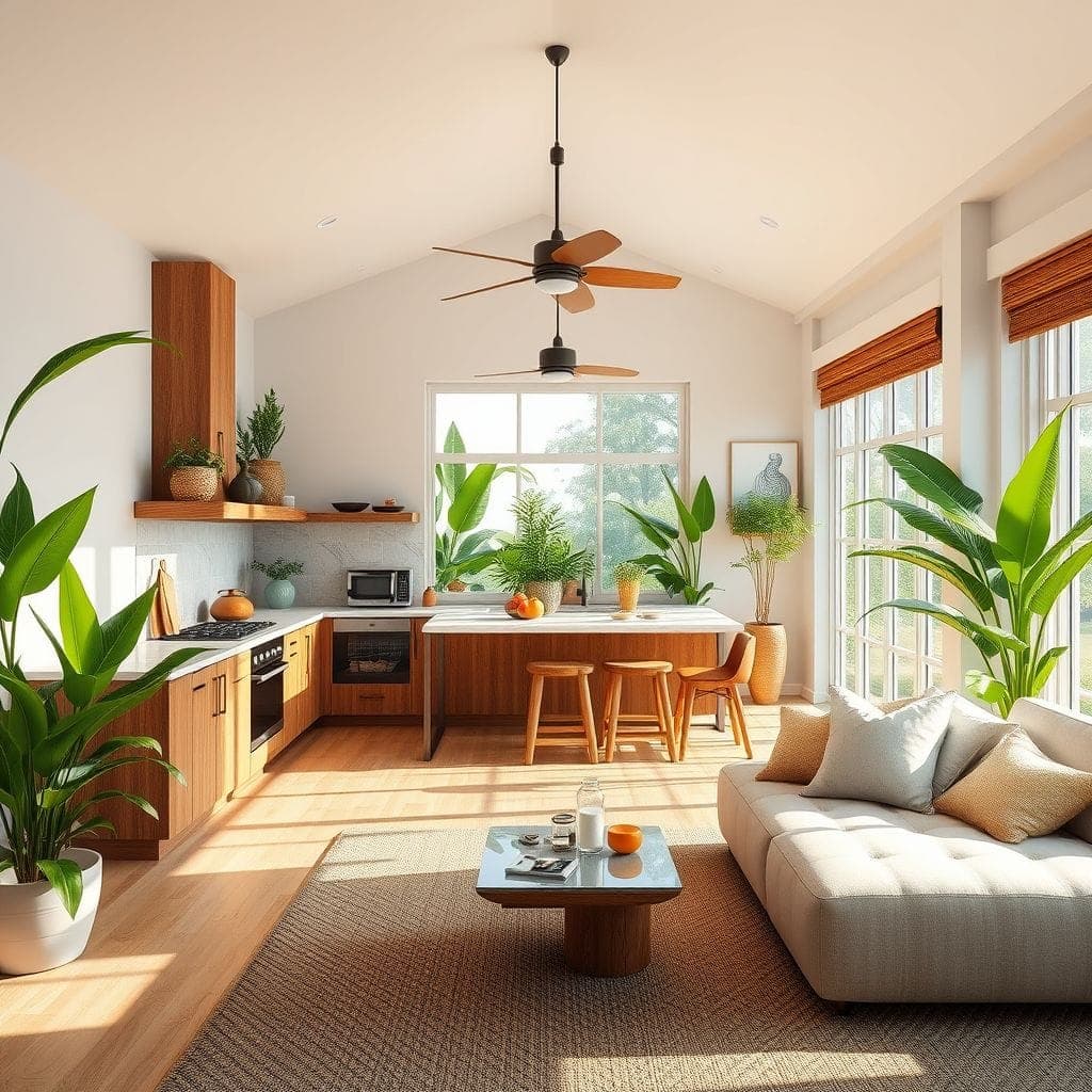 Tropical Kitchen Living Combo design example 2