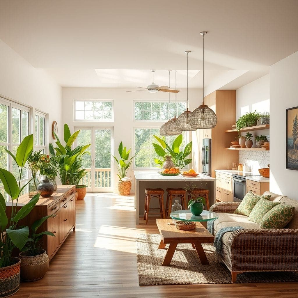 Tropical Kitchen Living Combo design example 3