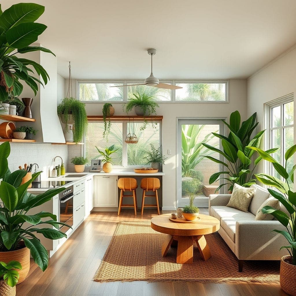 Tropical Kitchen Living Combo design example 4