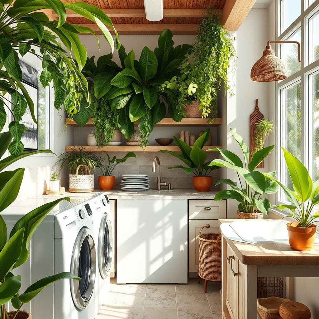 Tropical Laundry Room design example 1