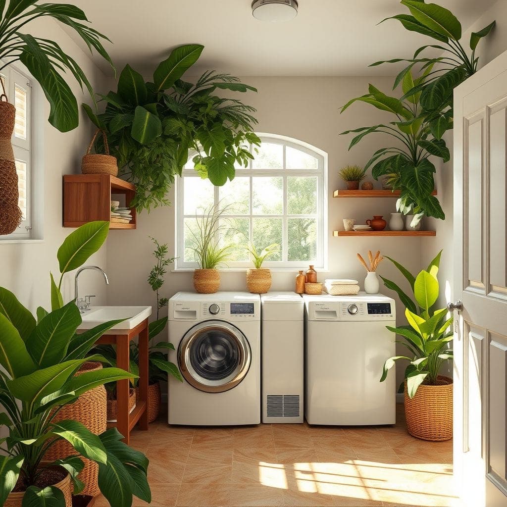 Tropical Laundry Room design example 4