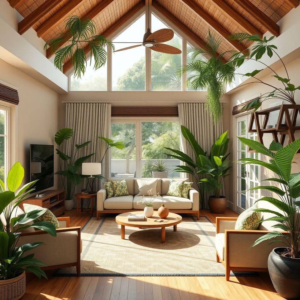 Tropical Living Room design example 4