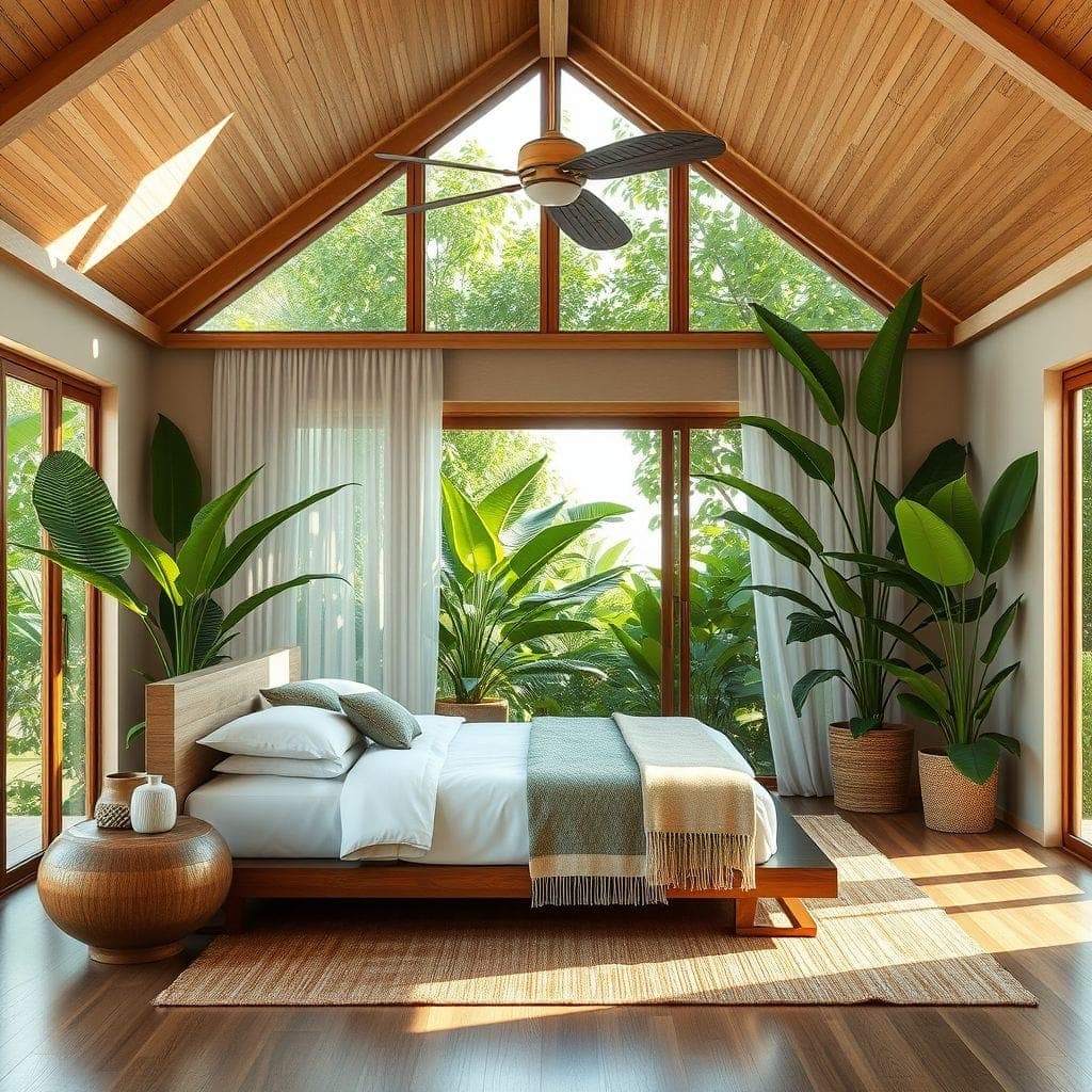 Tropical Master Bedroom design example 1
