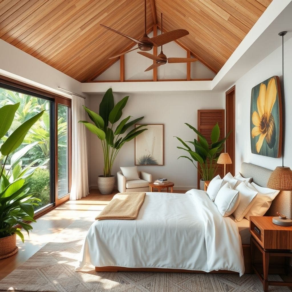 Tropical Master Bedroom design example 2
