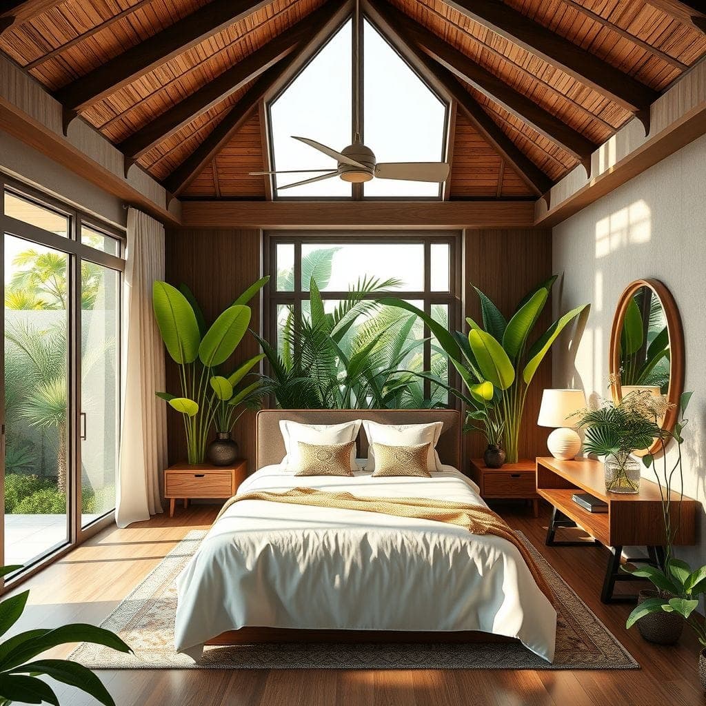 Tropical Master Bedroom design example 3