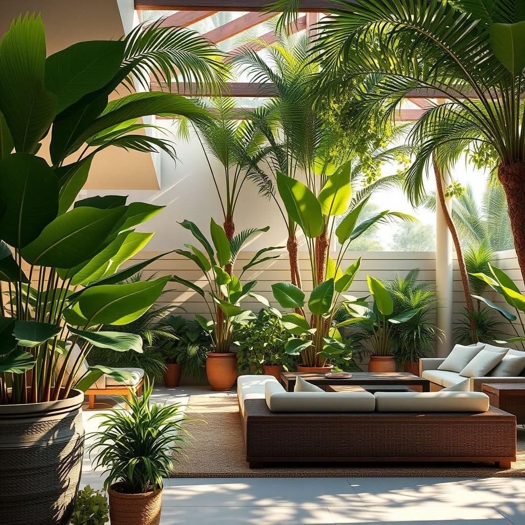 Tropical Outdoor Garden design example 1