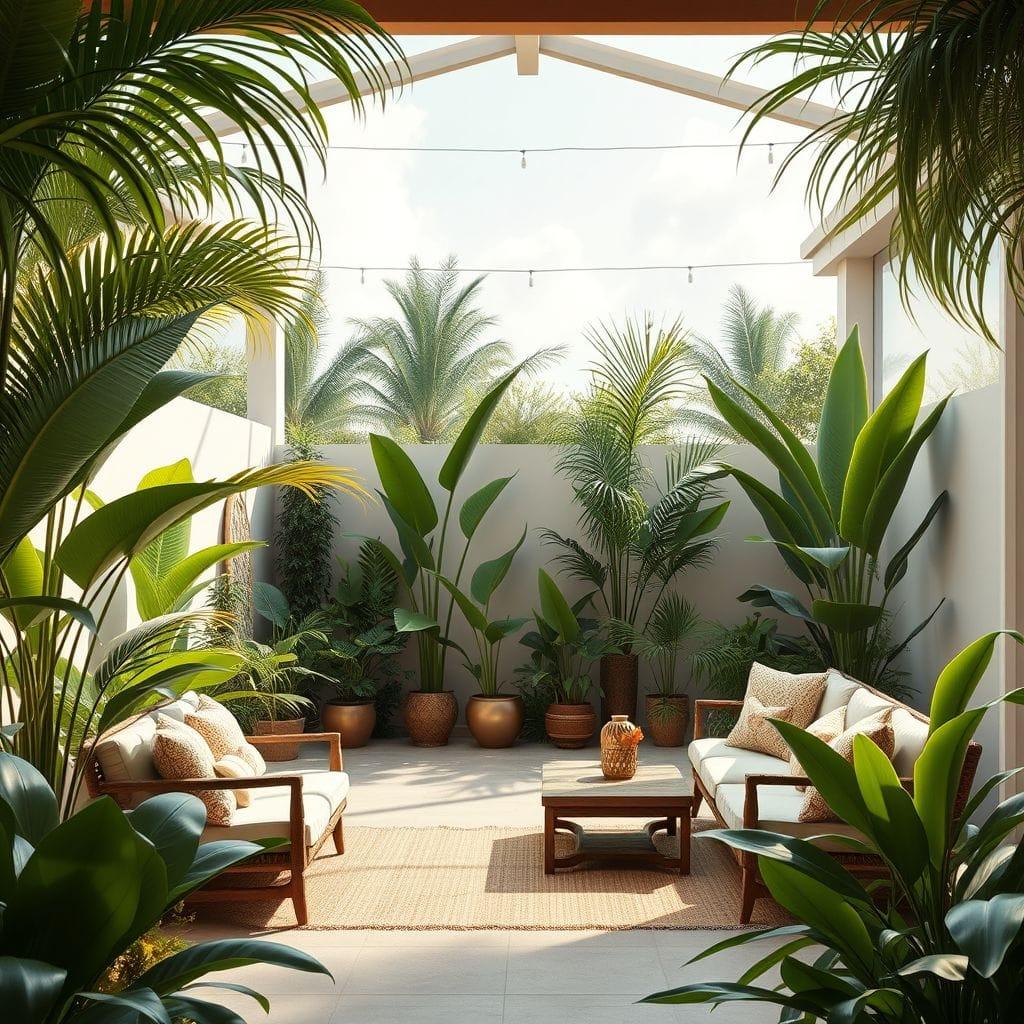 Tropical Outdoor Garden design example 3