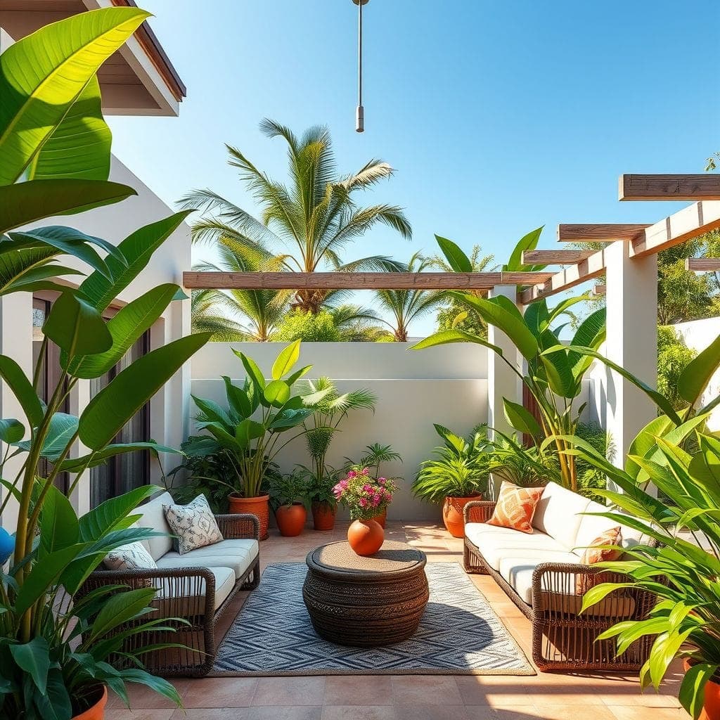 Tropical Outdoor Patio design example 1