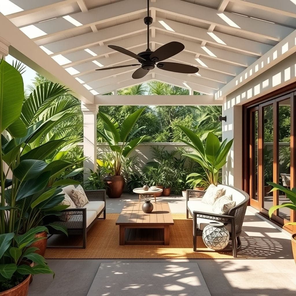 Tropical Outdoor Patio design example 2