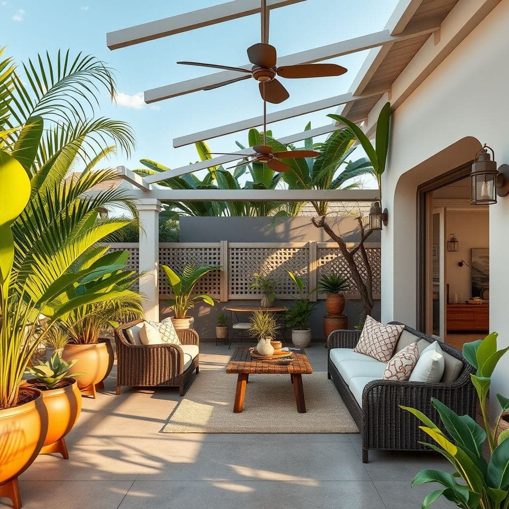 Tropical Outdoor Patio design example 4