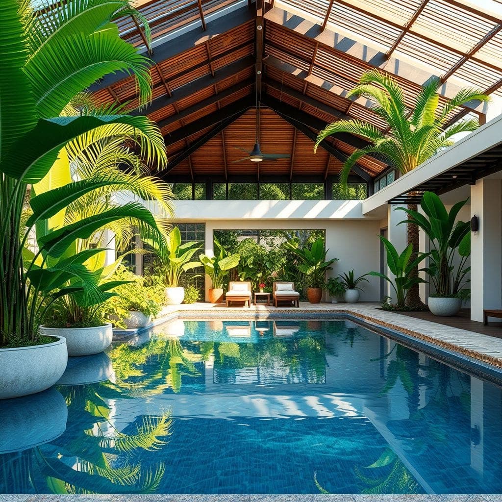 Tropical Outdoor Pool Area design example 3