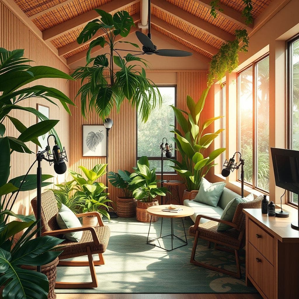 Tropical Podcast Studio design example 1
