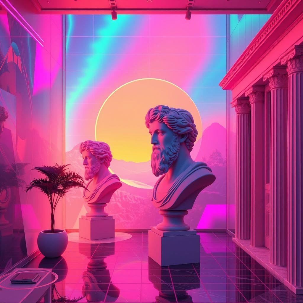 Vaporwave  design example 1