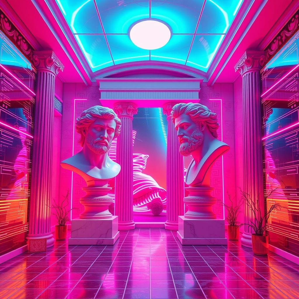 Vaporwave  design example 4