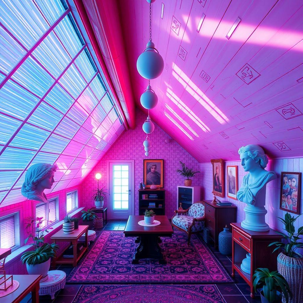 Vaporwave Attic design example 1