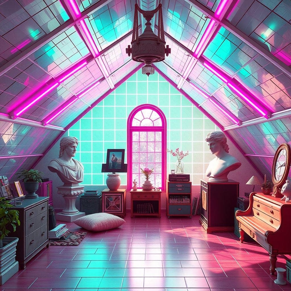 Vaporwave Attic design example 2